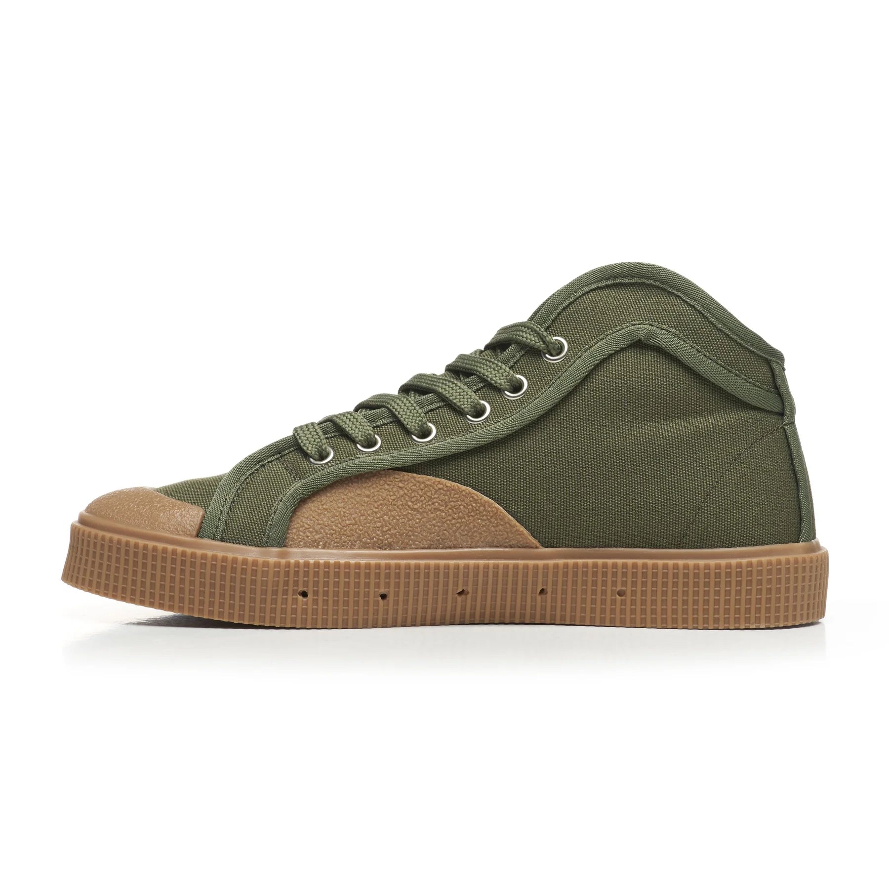 Sanjo K100 Kaki Gum Sneakers, Side View
