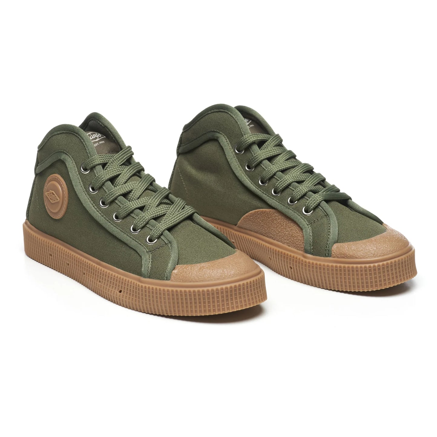Sanjo K100 Kaki Gum Sneakers Pair