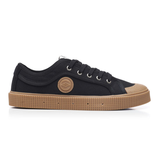 Sanjo K200 Black Gum Sneakers, side view