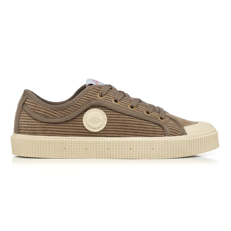 Sanjo K200 Corduroy Brown Sneakers, side view