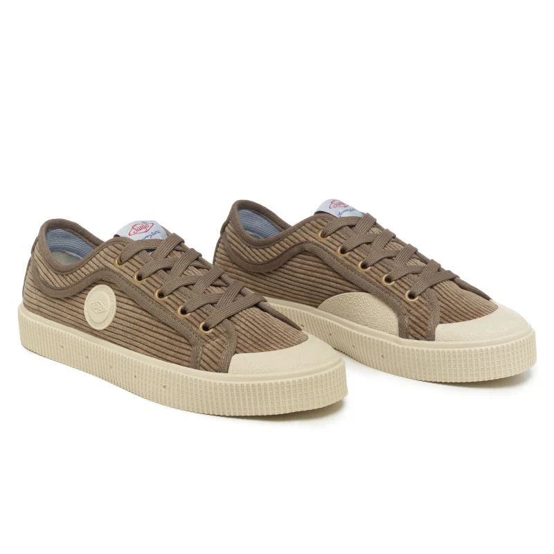Sanjo K200 Corduroy Brown Sneakers pair