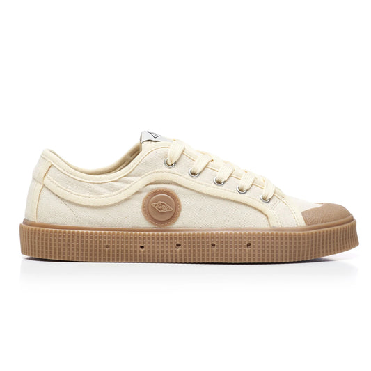 Sanjo K200 Ecru Gum Sneakers, side view