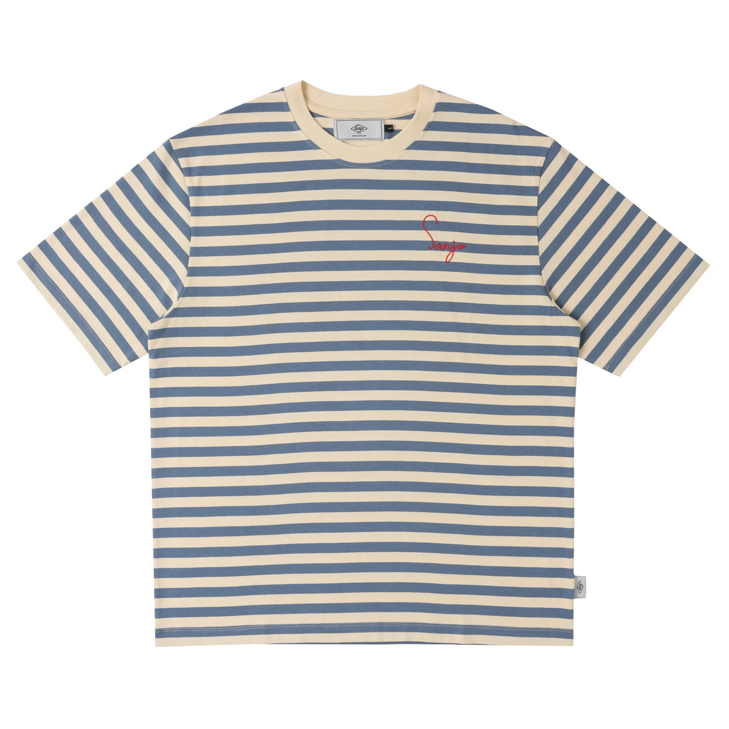 Stripes 80 T-Shirt Denim / Ecru
