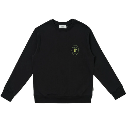 The Sporty Olive Sweat Black
